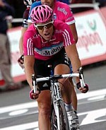 Kim Kirchen at the finish of stage 14 at the Tour de France 2007